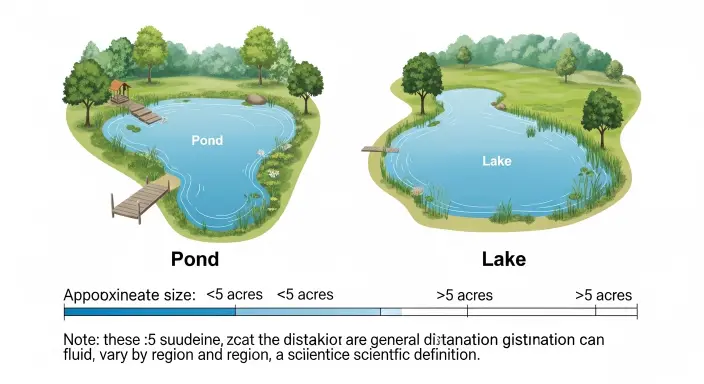 How Big Is a Pond Before It Becomes a Lake