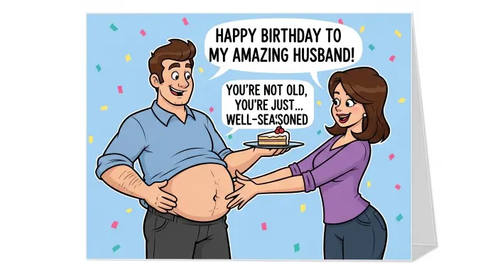 Short Funny Birthday Wishes for Husband in English