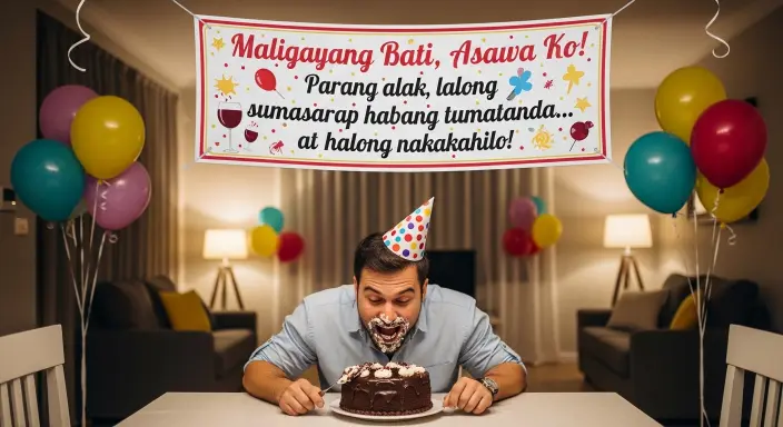 🇵🇭 Funny Birthday Message for Husband Tagalog