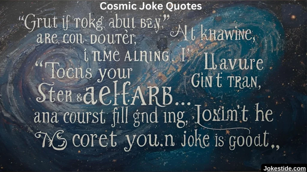 Cosmic Joke Quotes
