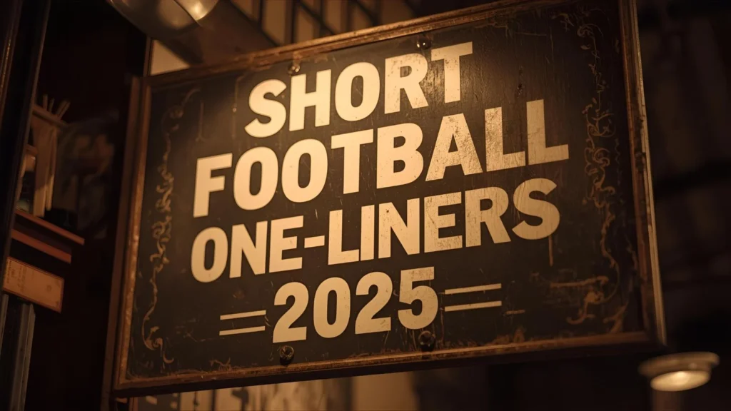 Short Football One-Liners 2025