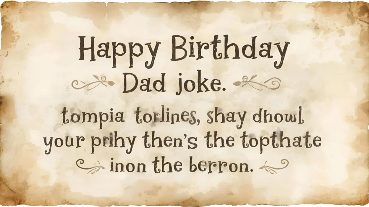 Happy Birthday Dad Joke
