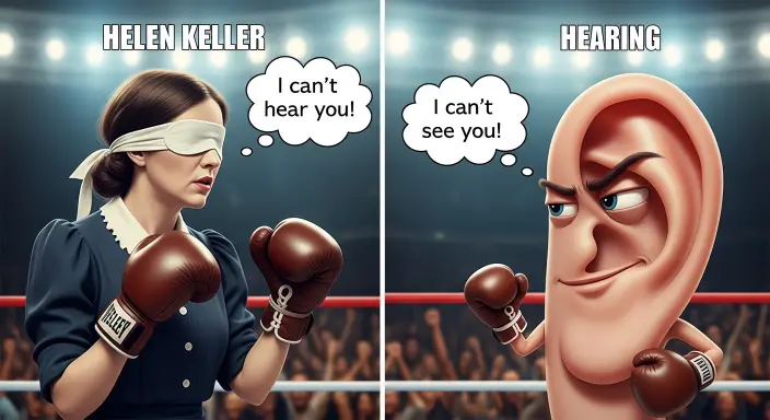 Helen Keller vs Hearing Meme
