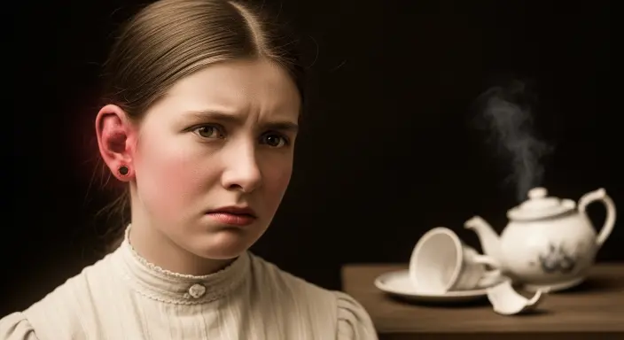 How Did Helen Keller Burn Her Ear