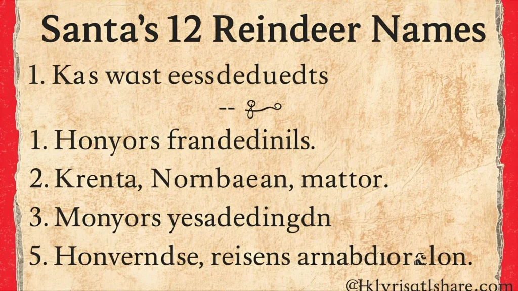 Santa’s 12 Reindeer Names Joke Reddit