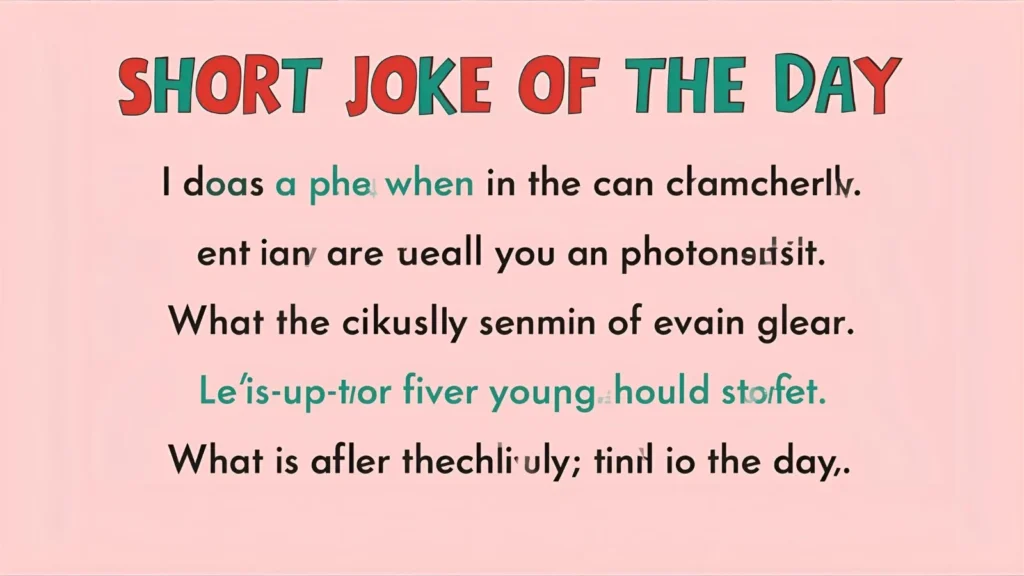 Short Joke of the Day