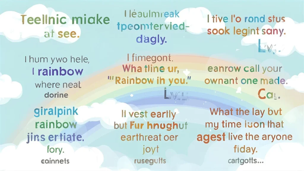 Funny Rainbow Joke meme with colorful clouds