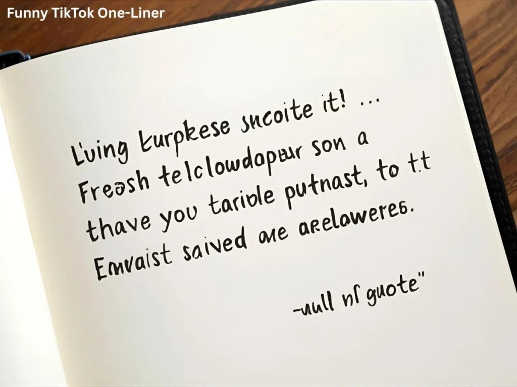 Funny TikTok One-Liner